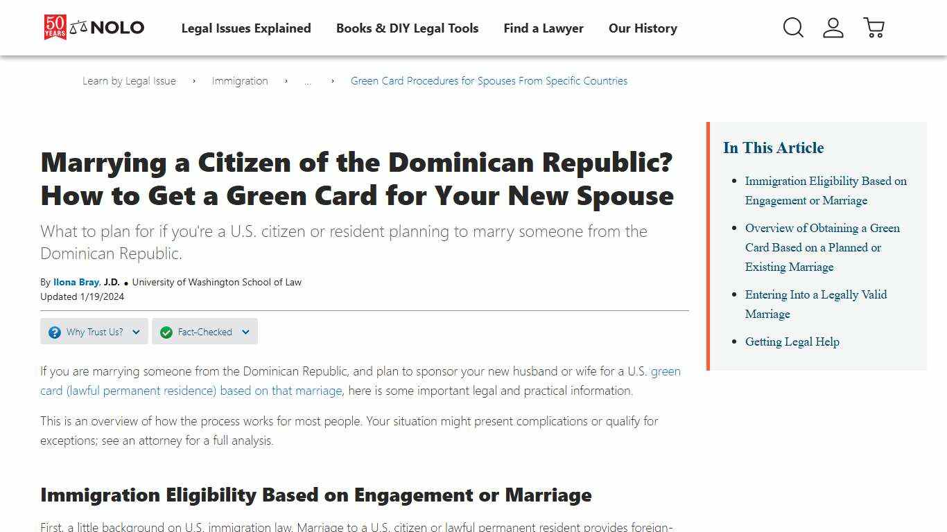 Marrying a Citizen of the Dominican Republic? How to Get a Green Card for Your New Spouse